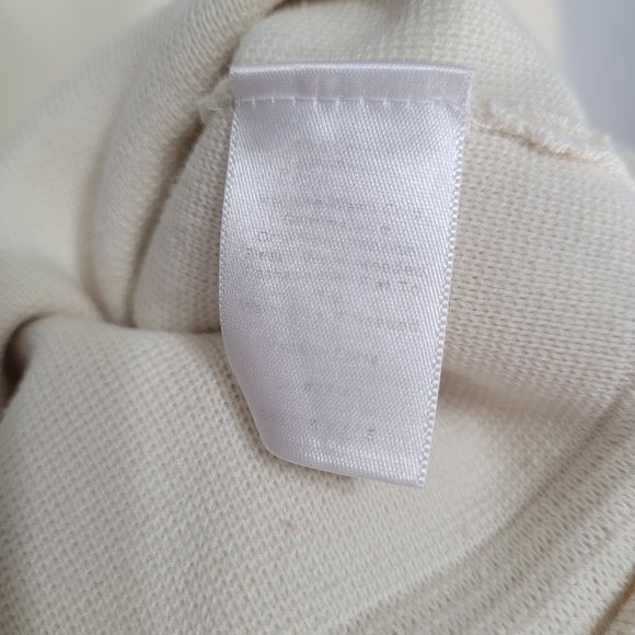 Talbots Petites Women's Ribbed Edge Knit Top Size Sp Cream Flawed - Picture 8 of 12